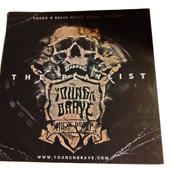 Young N Brave Playlist BMG Rapper King Louie Rico Bandana Signed Young Ace CD - Picture 4 of 5